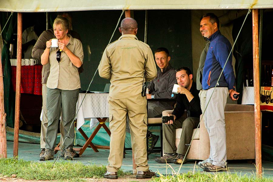 Wildlife on the Serengeti plains